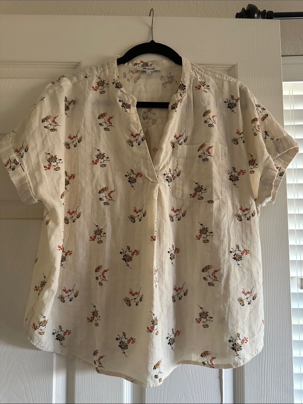 Madewell Bower Popover Shirt in Marseille Daisies Size L - Picture 11 of 13